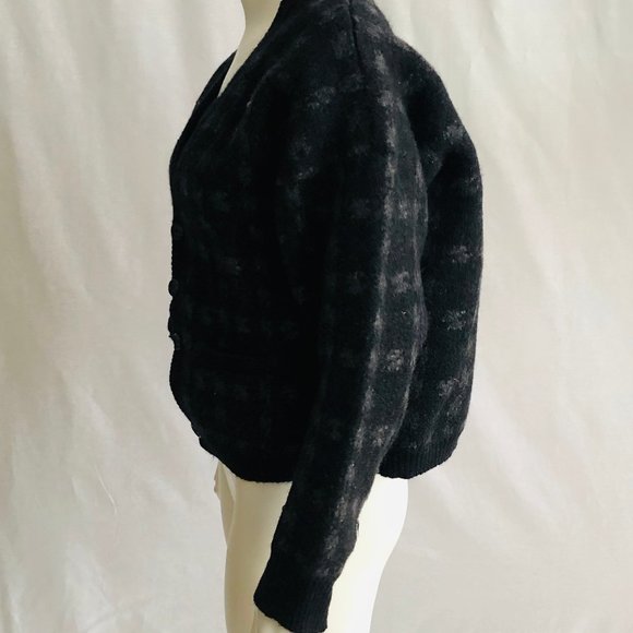 Cropped Boxy Cardigan Black XL Sweater Design - Picture 3 of 8